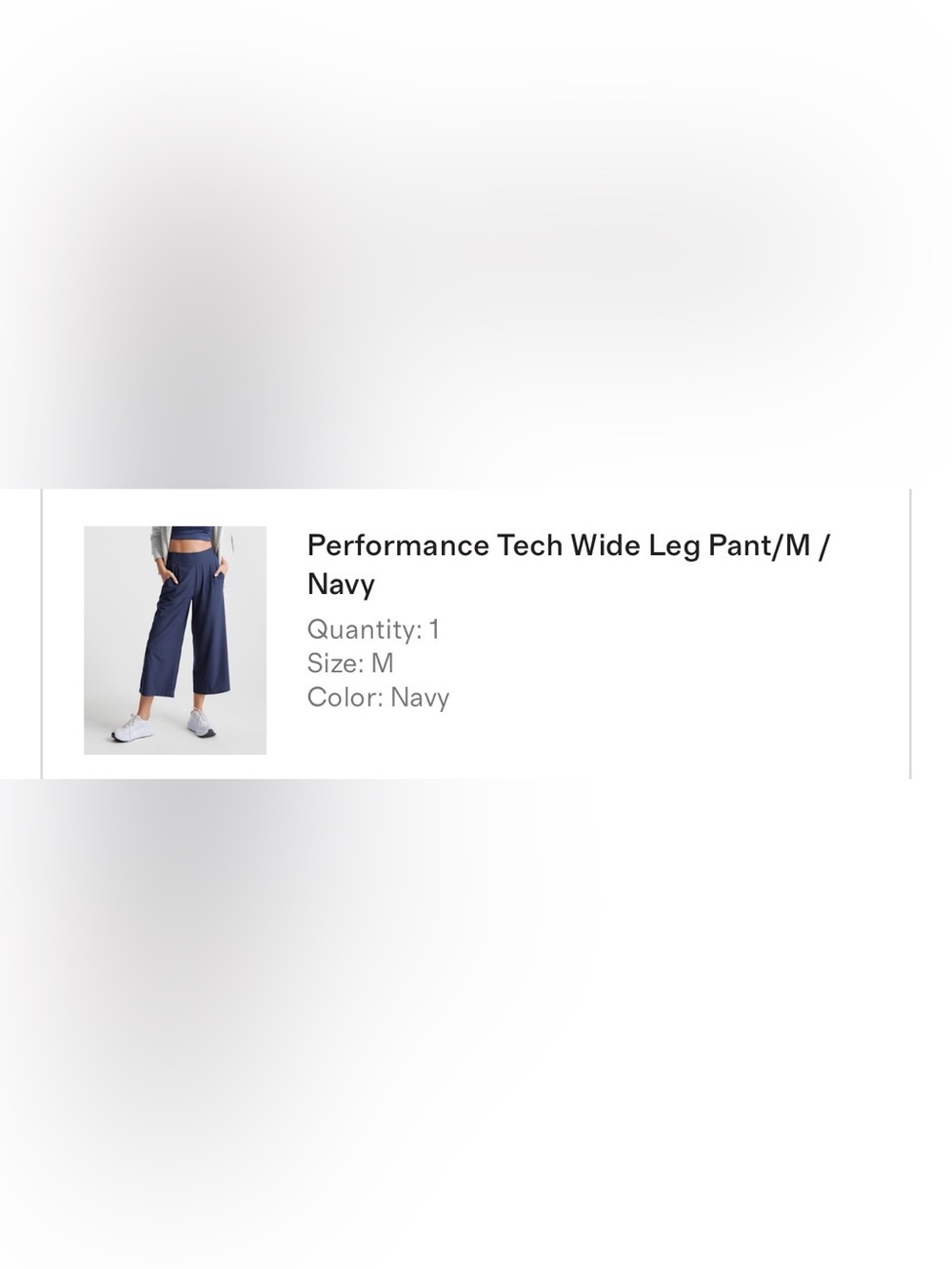 Quince Navy Wide-Leg 23in inseam wide leg tech pant - Picture 5 of 8